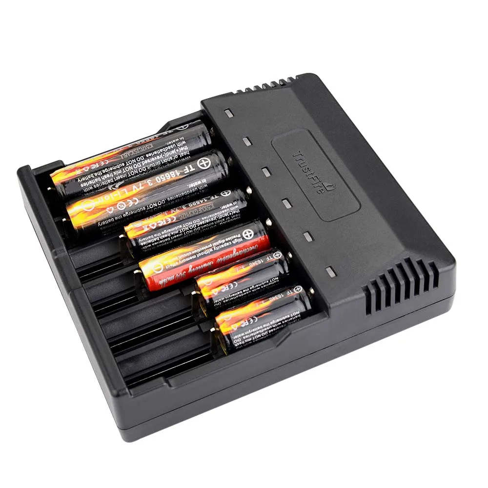 

TrustFire TR-012 18650 Battery Charger Universial Charger 6 Slots for Li-ion IMR LiFePO4 10440 14500 16340 18350 18500 Batteries