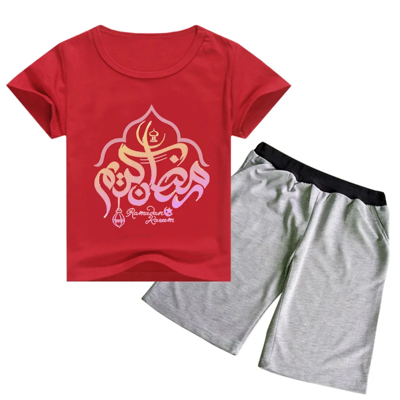 2021 Lovely Ramadan T-shirts Shorts 2pcs Sets Kids Muslim Islam Mubarak Clothes Boys Tracksuit Teenagers Girls Matching Outfits 
2021 Lovely Ramadan T-shirts Shorts 2pcs Sets Kids Muslim Islam Mubarak Clothes Boys Tracksuit Teenagers Girls Matching Outfits