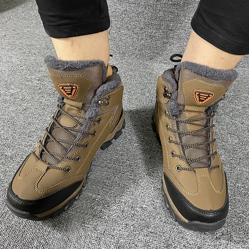 Classic Genuine Leather Men Shoes Thicken Plush Men's Sneakers Outdoor Waterproof Men Hiking Boots Fur Warm Zapatos De Hombre
Classic Genuine Leather Men Shoes Thicken Plush Men's Sneakers Outdoor Waterproof Men Hiking Boots Fur Warm Zapatos De Hombre