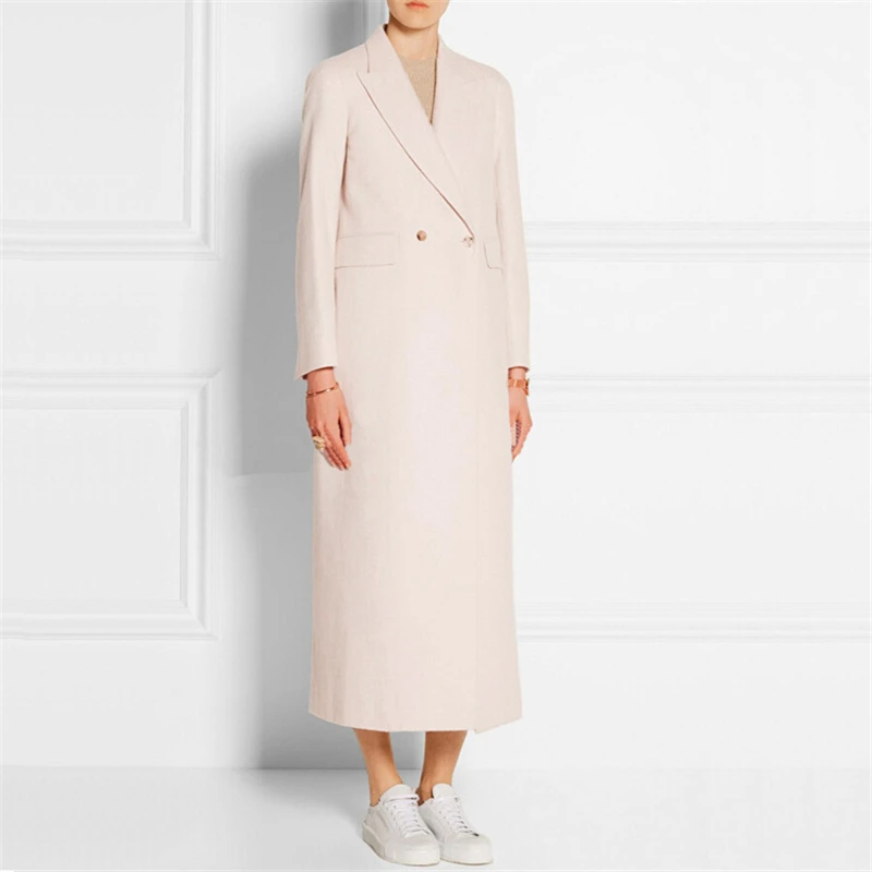 Women's Autumn Winter Coat Fashion Pure Wide-Waisted Blends Female Jackets Long Women Wool Light Pink Elegant Outerwear
Women's Autumn Winter Coat Fashion Pure Wide-Waisted Blends Female Jackets Long Women Wool Light Pink Elegant Outerwear