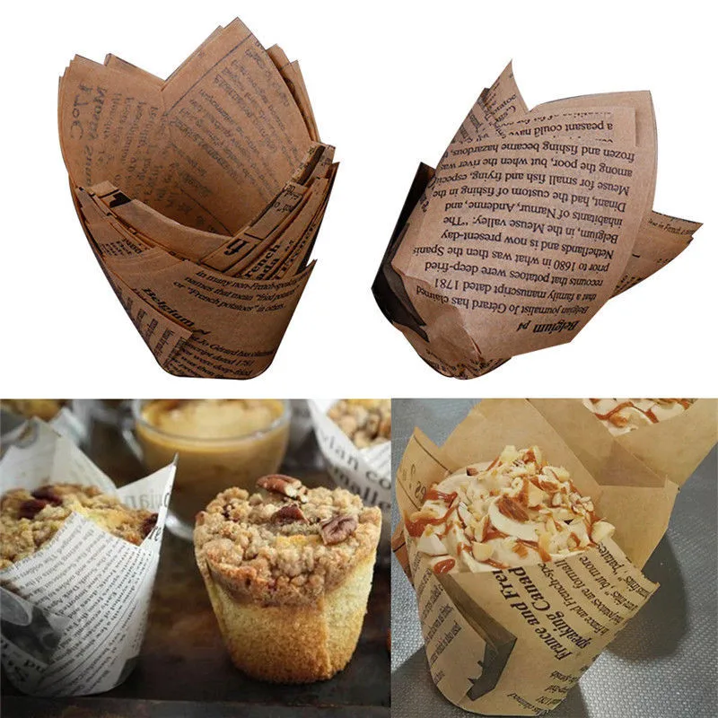 2020 new hot 10pcs Paper Cake Decoration Tool Mold Tulip Flower Chocolate Cupcake Wrapper Baking Muffin Paper Liner Disposable
2020 new hot 10pcs Paper Cake Decoration Tool Mold Tulip Flower Chocolate Cupcake Wrapper Baking Muffin Paper Liner Disposable