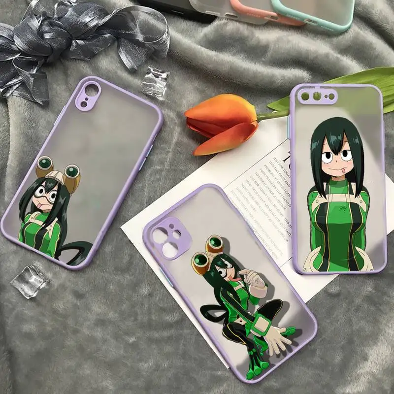 Asui Tsuyu Boku no My Hero Academia Phone Case matte transparent For iphone 7 8 11 12 13 plus mini x xs xr pro max cover
Asui Tsuyu Boku no My Hero Academia Phone Case matte transparent For iphone 7 8 11 12 13 plus mini x xs xr pro max cover