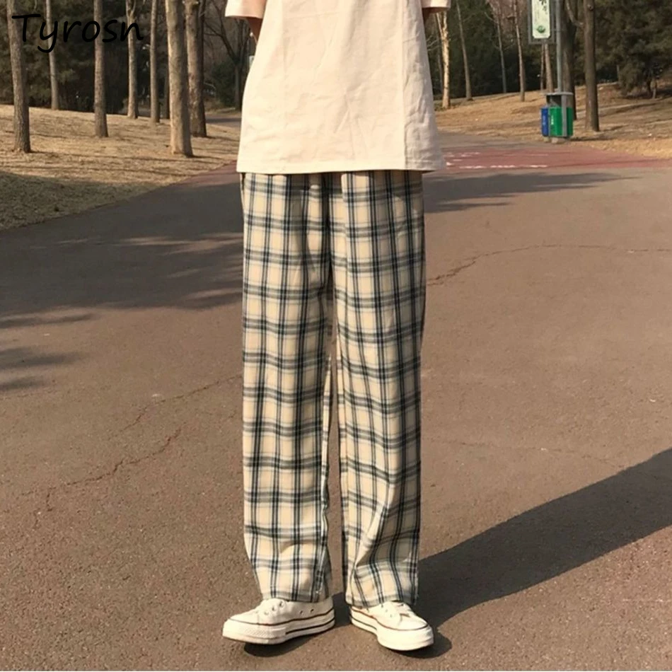 Plaid Casual Pants Women All-match High Waist Fashion Korean Style Straight Pant Teens Chic Loose Trousers Mujer Streetwear Ins
Plaid Casual Pants Women All-match High Waist Fashion Korean Style Straight Pant Teens Chic Loose Trousers Mujer Streetwear Ins