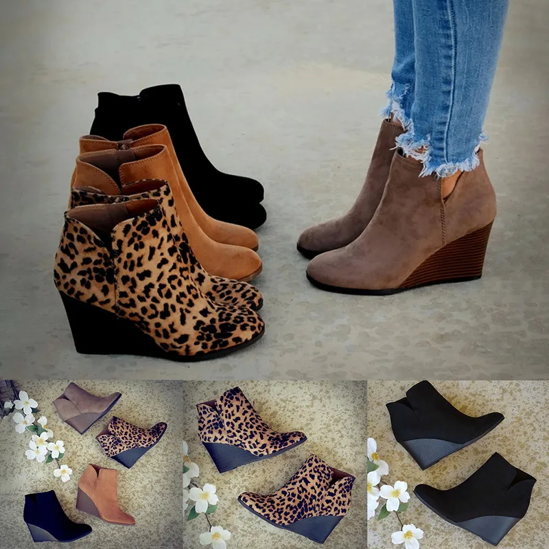 Classic Women Boots Autumn Ankle Boots Winter Shoes Women Wedge Heel Boots Botas Mujer 2019 New High Heel Boots Women Shoes 43
Classic Women Boots Autumn Ankle Boots Winter Shoes Women Wedge Heel Boots Botas Mujer 2019 New High Heel Boots Women Shoes 43
