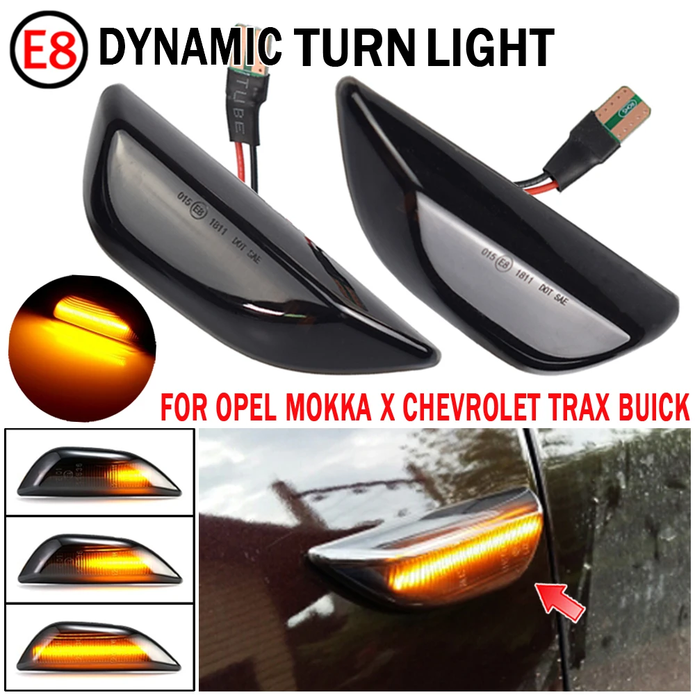 2Pcs Side Marker Light For Opel Mokka X 2012-2020 For Chevrolet Trax For Buick Encore 2013-2020 LED Dynamic Turn Signal Blinker 
2Pcs Side Marker Light For Opel Mokka X 2012-2020 For Chevrolet Trax For Buick Encore 2013-2020 LED Dynamic Turn Signal Blinker