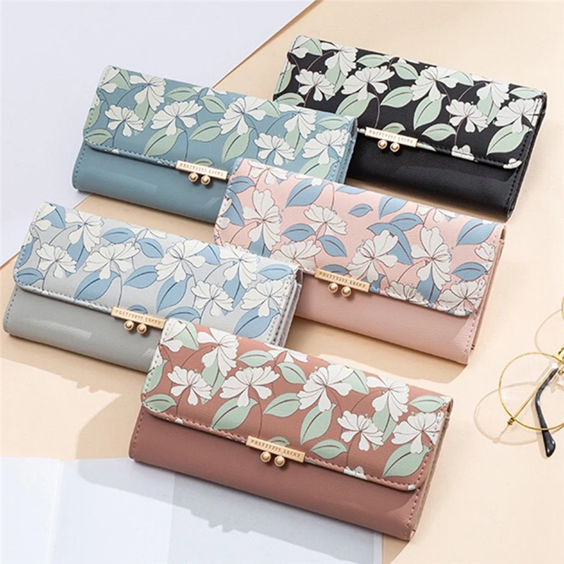 Women's Cute Fashion Purse Medium Printing Fresh Flower Wallet Coin Female Three Fold Clutch Multifunction Female
Women's Cute Fashion Purse Medium Printing Fresh Flower Wallet Coin Female Three Fold Clutch Multifunction Female
