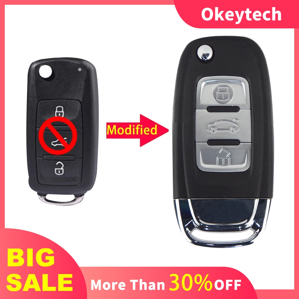 OkeyTech 3 Buttons Modified Flip Car Remote Key Shell Fob For VW Volkswagen Polo Passat B5 Tiguan Jetta Golf Seat Skoda Key Case
OkeyTech 3 Buttons Modified Flip Car Remote Key Shell Fob For VW Volkswagen Polo Passat B5 Tiguan Jetta Golf Seat Skoda Key Case