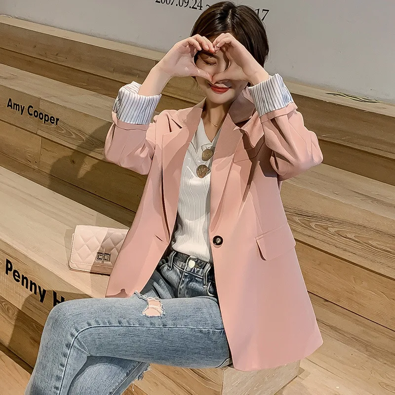 Autumn Korean Jacket Women Office Wear 2020 Fashion Long Sleeve Loose Office Coat Women Blazers Suit Blazer Veste Femmes Ete
Autumn Korean Jacket Women Office Wear 2020 Fashion Long Sleeve Loose Office Coat Women Blazers Suit Blazer Veste Femmes Ete