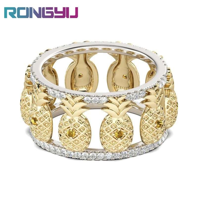 Lovely Two Color Cold Inlaid Rhinestone Double Row Ring The Whole Circle Small Pineapple Ring Fashion Students Romantic Jewelry
Lovely Two Color Cold Inlaid Rhinestone Double Row Ring The Whole Circle Small Pineapple Ring Fashion Students Romantic Jewelry