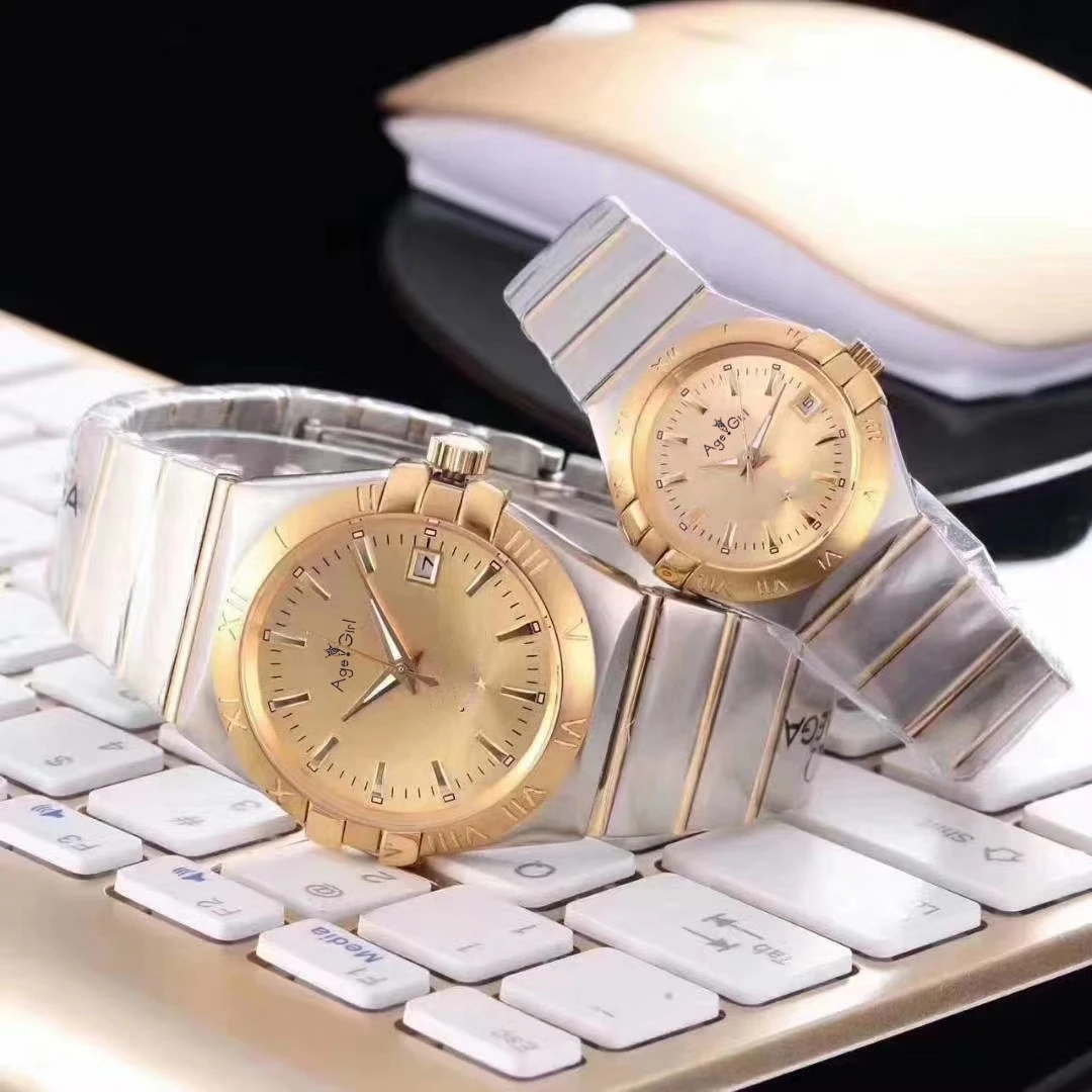 Classic New Men Women Couple Watch Full Gold Bezel Dial Automatic Mechanical Stainless Steel Sapphire Diamond Bracelet 38MM
Classic New Men Women Couple Watch Full Gold Bezel Dial Automatic Mechanical Stainless Steel Sapphire Diamond Bracelet 38MM
