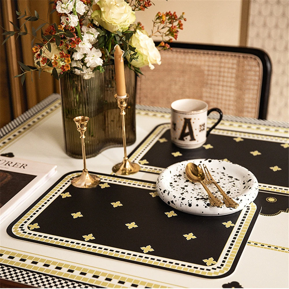 30*40cm Vintage Leather Placemat Oil Water Resistant Mat Heat Insulation Non-Slip Tablemat Kitchen Tea Coffee Dessert Coaster
30*40cm Vintage Leather Placemat Oil Water Resistant Mat Heat Insulation Non-Slip Tablemat Kitchen Tea Coffee Dessert Coaster