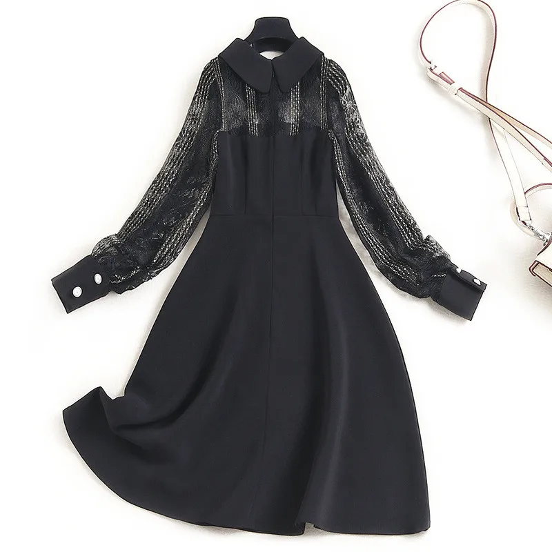Runway Fashion Spring Designers Long Sleeve Hollow Lace Patchwork Dress Women Clothes Elegant Casual Vestidos Sexy Party Festa
Runway Fashion Spring Designers Long Sleeve Hollow Lace Patchwork Dress Women Clothes Elegant Casual Vestidos Sexy Party Festa