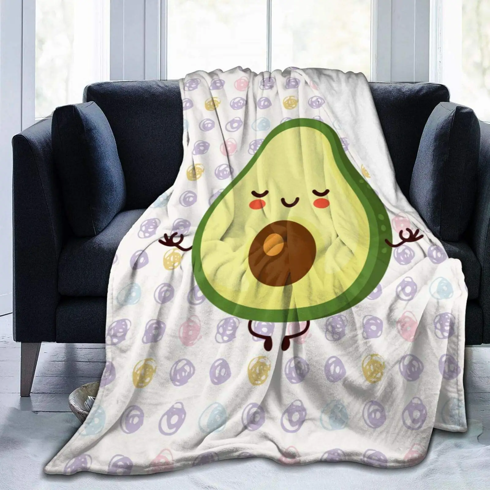 Cute Yoga Avocado Fleece Blanket Flannel Throw Blanket Ultra Soft Micro Fleece Blanket Bed Couch Living Room 150x220cm for Adult
Cute Yoga Avocado Fleece Blanket Flannel Throw Blanket Ultra Soft Micro Fleece Blanket Bed Couch Living Room 150x220cm for Adult