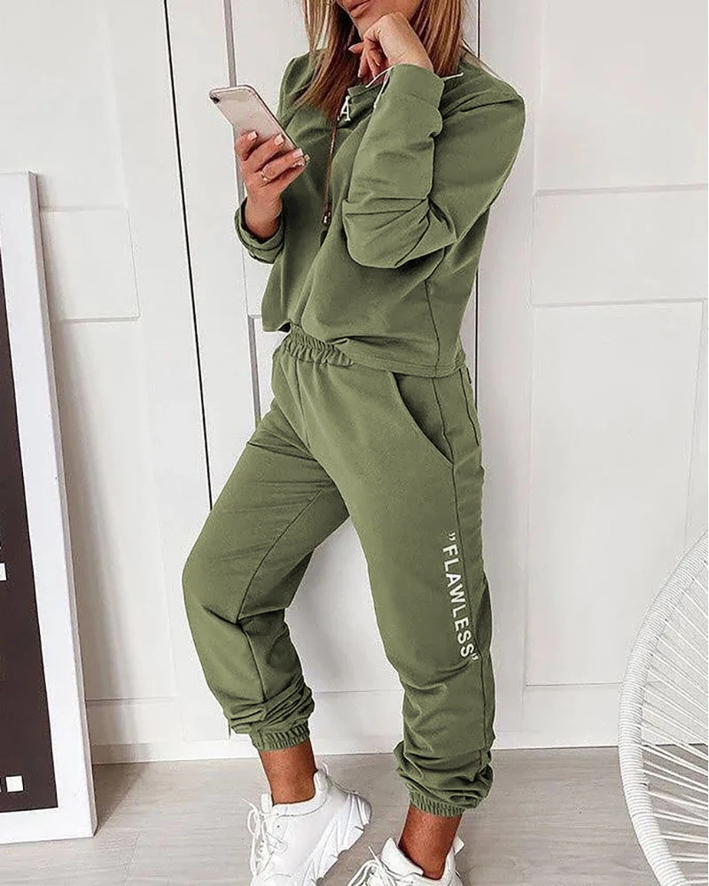 Letter Print Two Piece Tracksuit Women's Set Casual Sweatshirt High Waist Pants Sports Suits Female Lady Sets 2021 Spring Autumn
Letter Print Two Piece Tracksuit Women's Set Casual Sweatshirt High Waist Pants Sports Suits Female Lady Sets 2021 Spring Autumn