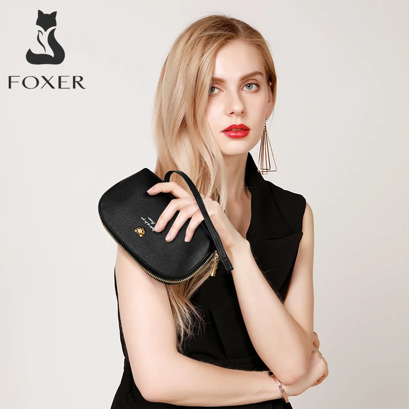 FOXER Women's Genuine Leather Evening Wallet Female Retro Cellphone Clutch for Lady Casual Large Capacity Purse Storage Wallet
FOXER Women's Genuine Leather Evening Wallet Female Retro Cellphone Clutch for Lady Casual Large Capacity Purse Storage Wallet