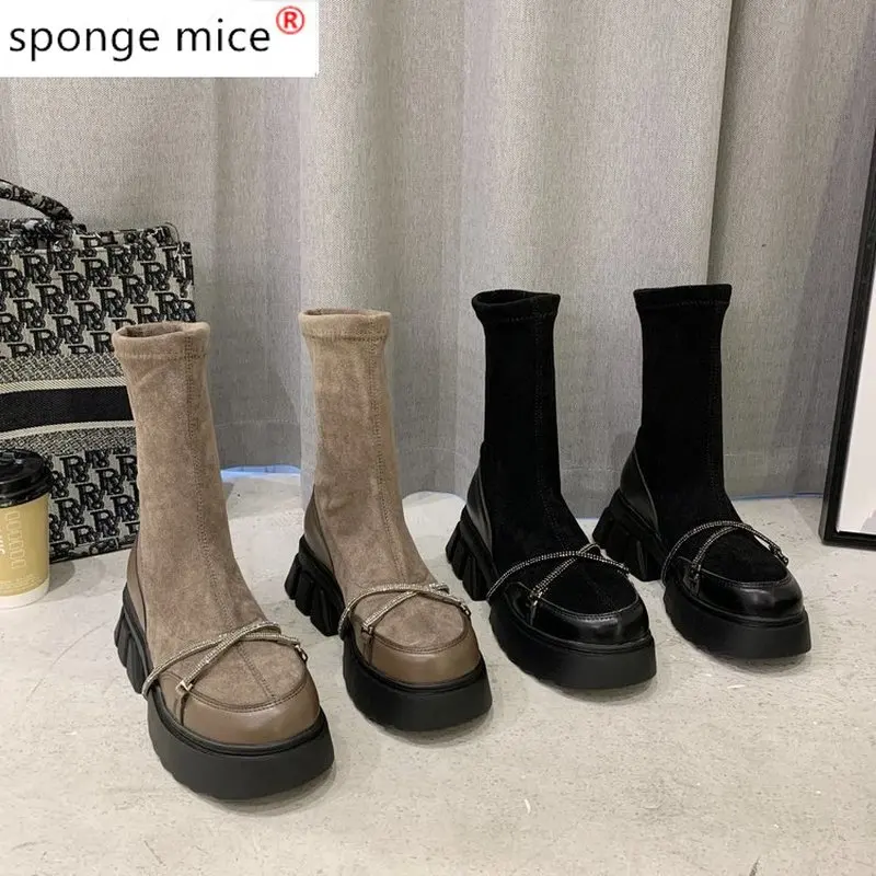 Khaki Black Genuine Leather boots fashion Female Martin boots top quality womens Thick bottom motorcycle boots womens shoes
Khaki Black Genuine Leather boots fashion Female Martin boots top quality womens Thick bottom motorcycle boots womens shoes
