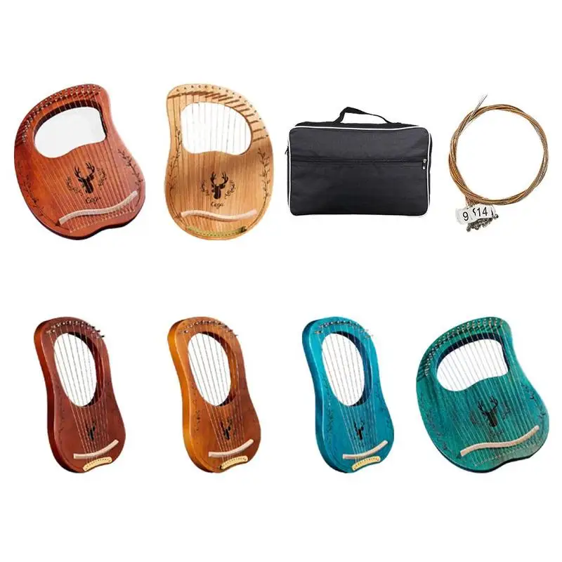 Lyre Piano 19 Strings Wooden Mahogany Lyre Harp Musical Instrument Strings 16-String Spare and Wrench Tuning with C8A4
Lyre Piano 19 Strings Wooden Mahogany Lyre Harp Musical Instrument Strings 16-String Spare and Wrench Tuning with C8A4