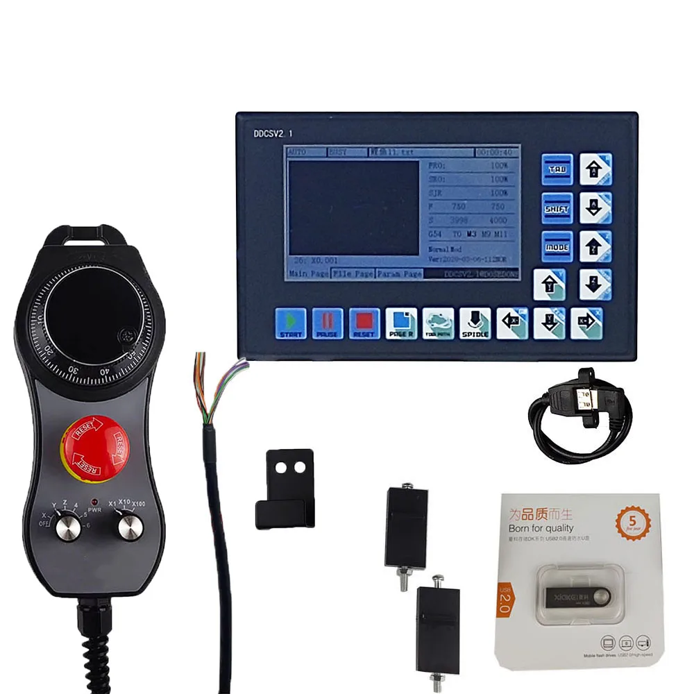 4-axis CNC suite DDCSV2.1 motion control system engraving machine controller offline control instead of mach3 to read G code
4-axis CNC suite DDCSV2.1 motion control system engraving machine controller offline control instead of mach3 to read G code