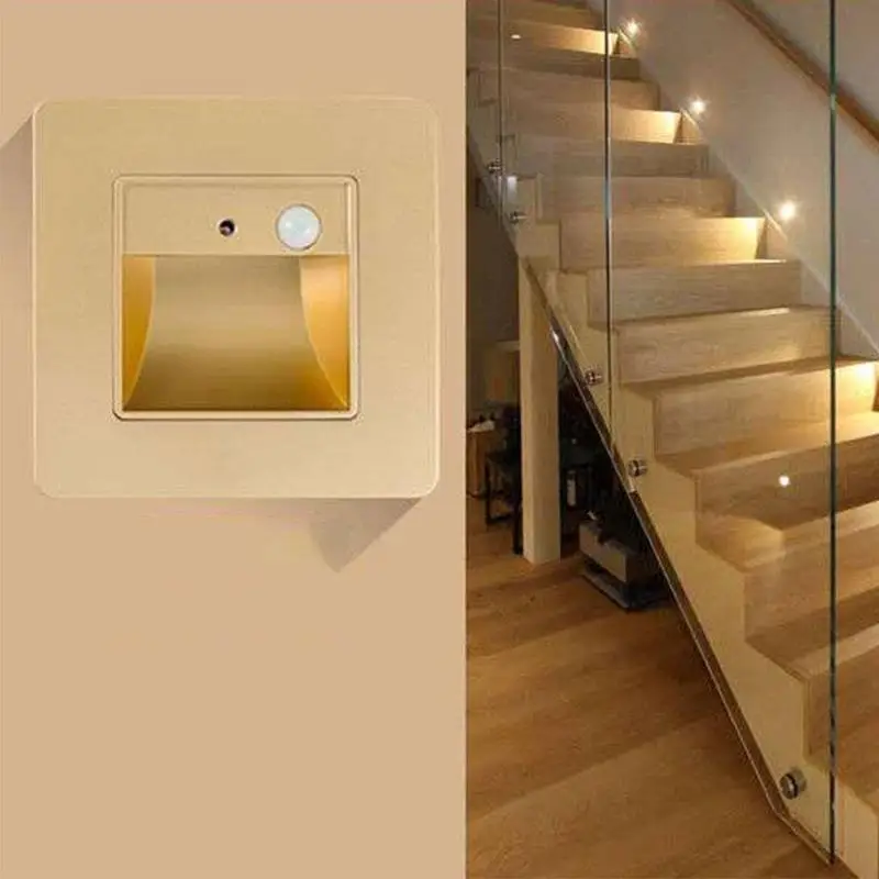 2W Night Light Intelligent Lamp PIR Motion Detector Foyer Ladder Step Lamp LED Lamp Light Sensor Stair Wall Kitchen Recesse O1C2
2W Night Light Intelligent Lamp PIR Motion Detector Foyer Ladder Step Lamp LED Lamp Light Sensor Stair Wall Kitchen Recesse O1C2