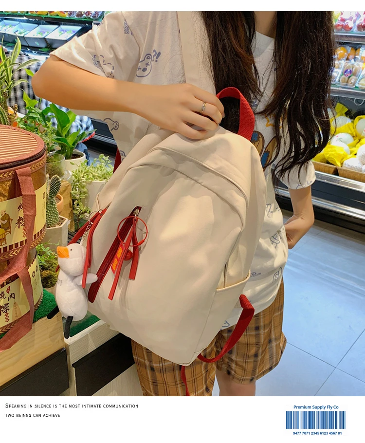 Female Travel Simple Shoulder Bags Fresh Canvas Backpack Women Solid Color School Backpacks For Teens Schoolbag Korean Style
Female Travel Simple Shoulder Bags Fresh Canvas Backpack Women Solid Color School Backpacks For Teens Schoolbag Korean Style