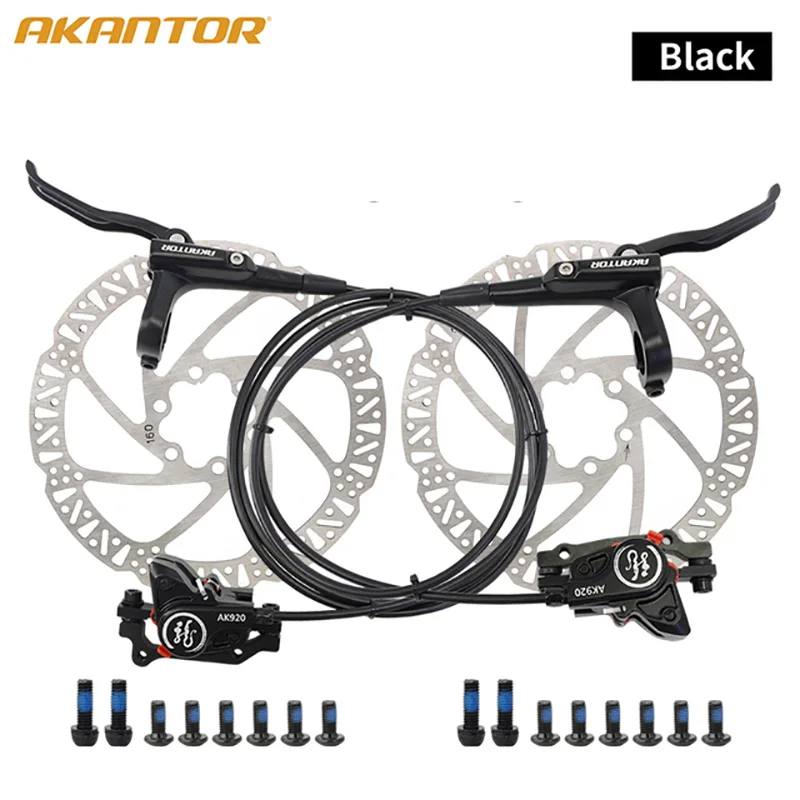 MTB Hydraulic Disc Brake Calipers 160mm Brake Disc Rotor Front Right / Left Rear 800/ 1450mm Oil Pressure Disc Brake Set black
MTB Hydraulic Disc Brake Calipers 160mm Brake Disc Rotor Front Right / Left Rear 800/ 1450mm Oil Pressure Disc Brake Set black
