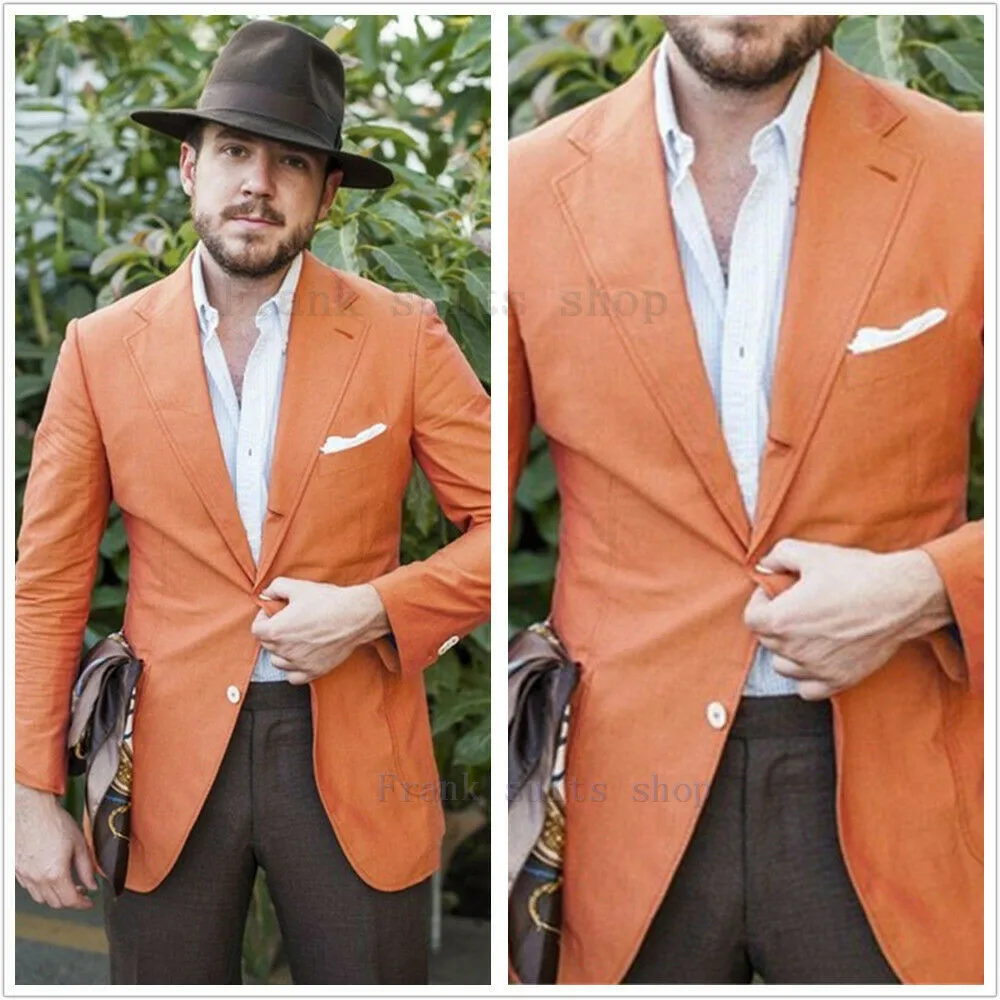 2023 New Wool Blend Blazer Business Casual Men's Retro Solid Color Blazer Orange Classic Slim Men's Suit Gacket XS-5XL
2023 New Wool Blend Blazer Business Casual Men's Retro Solid Color Blazer Orange Classic Slim Men's Suit Gacket XS-5XL