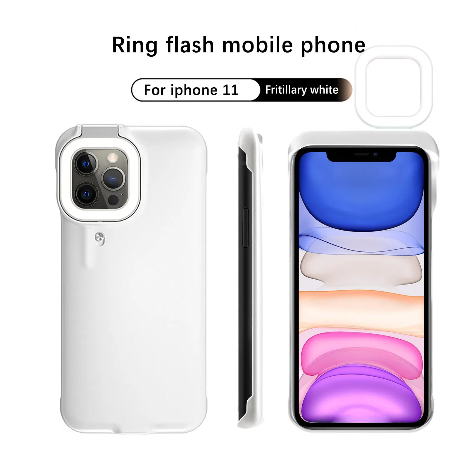 Portable Selfie Led Ring Light Ring Clip Light For Iphone 11pro Max Led Fill-light Mobile Phone Case With Selfie Ring Light New
Portable Selfie Led Ring Light Ring Clip Light For Iphone 11pro Max Led Fill-light Mobile Phone Case With Selfie Ring Light New