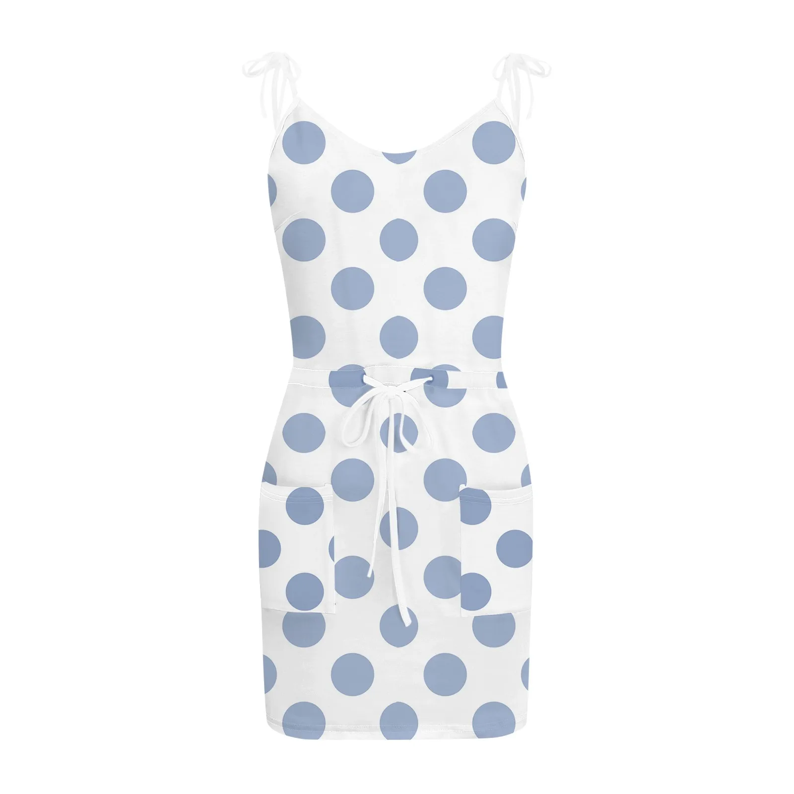 Women Dress Casual Dot Print Dress V-Neck Sleeveless Loose Strap Pocket Mini Dress Ladies Fashion Beach Sundress Vestidos D24#
Women Dress Casual Dot Print Dress V-Neck Sleeveless Loose Strap Pocket Mini Dress Ladies Fashion Beach Sundress Vestidos D24#