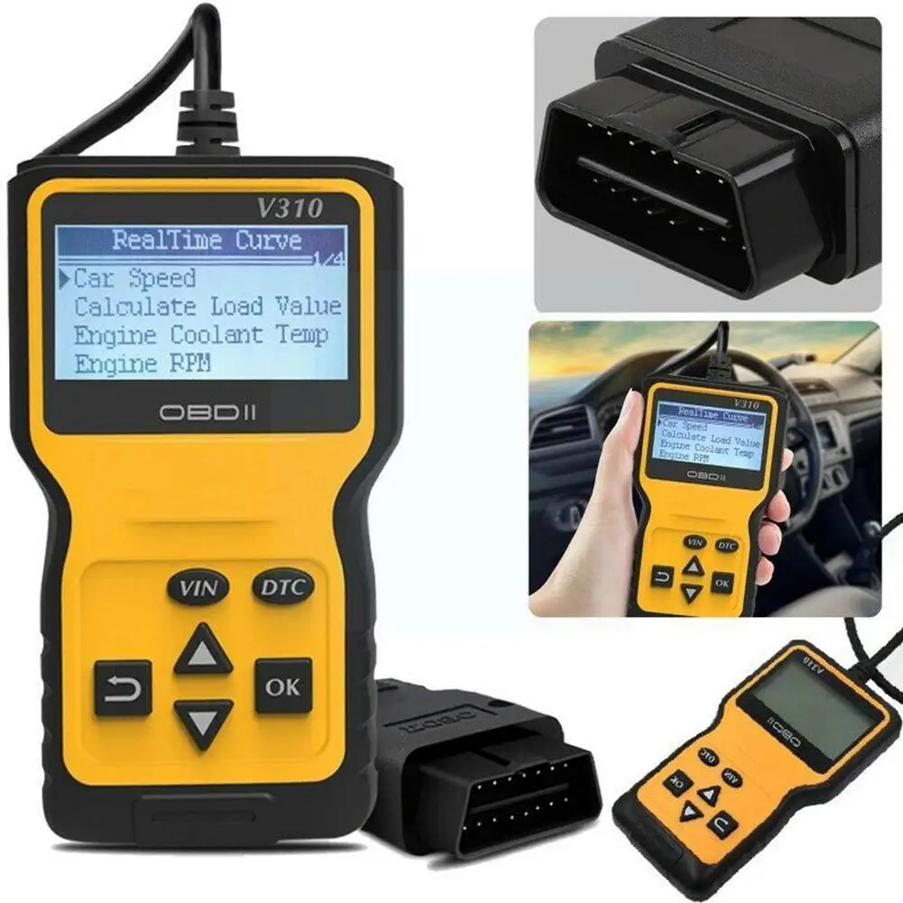 V310 OBD Code Reader OBD2 Scanner Car Check Engine Diagnostic Data Multi Fault Tool Read Automotive Language Live Scanner V O1C4
V310 OBD Code Reader OBD2 Scanner Car Check Engine Diagnostic Data Multi Fault Tool Read Automotive Language Live Scanner V O1C4