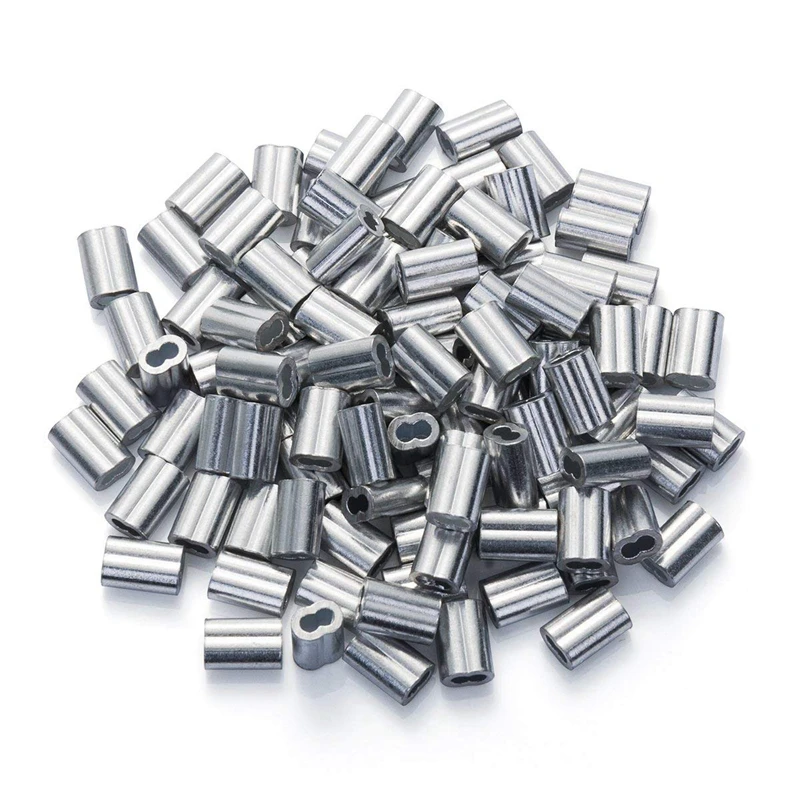 New 200PCS 1/16 Inch Cable Ferrule Set Aluminum Alloy Crimping Loop Sleeve for Wire Rope
New 200PCS 1/16 Inch Cable Ferrule Set Aluminum Alloy Crimping Loop Sleeve for Wire Rope