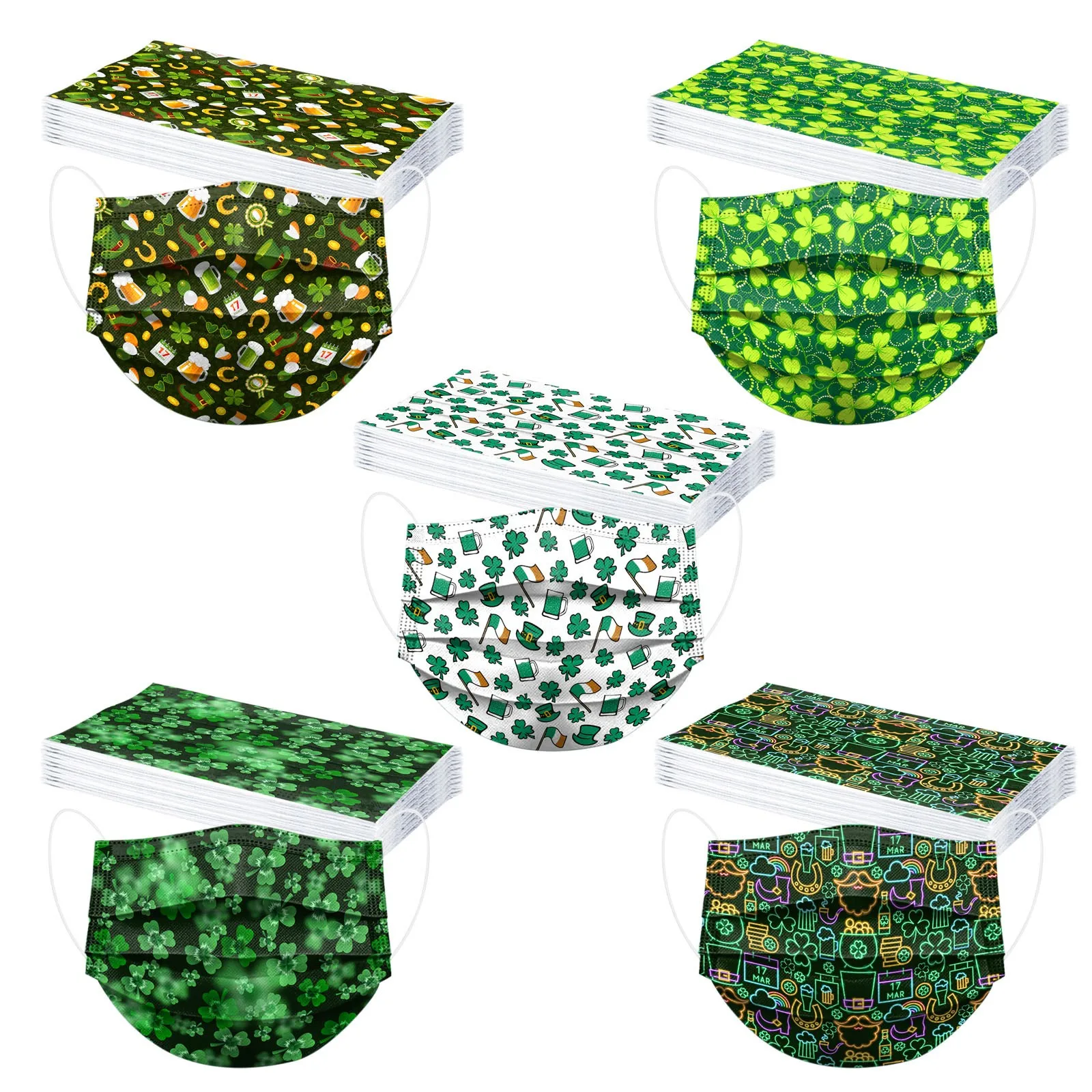 mascarillas Headband 50PCS Adult St. Patrick' Day Disposable Face Mask 3 Ply Earloop Anti-PM2.5 Masks Masker mascarar
mascarillas Headband 50PCS Adult St. Patrick' Day Disposable Face Mask 3 Ply Earloop Anti-PM2.5 Masks Masker mascarar