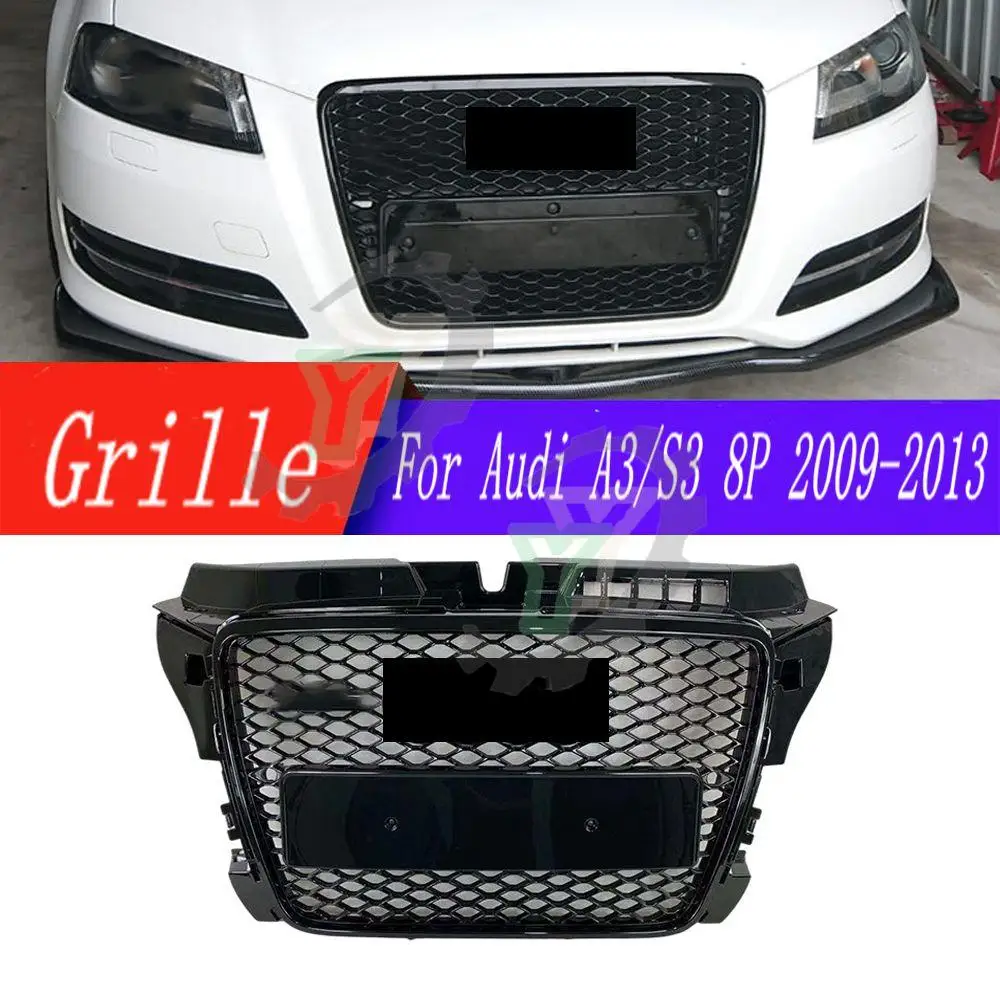 Car modified bright black honeycomb style front grille For Audi A3/S3 8P 2009-2013 (RS3 style) front bumper racing grill
Car modified bright black honeycomb style front grille For Audi A3/S3 8P 2009-2013 (RS3 style) front bumper racing grill