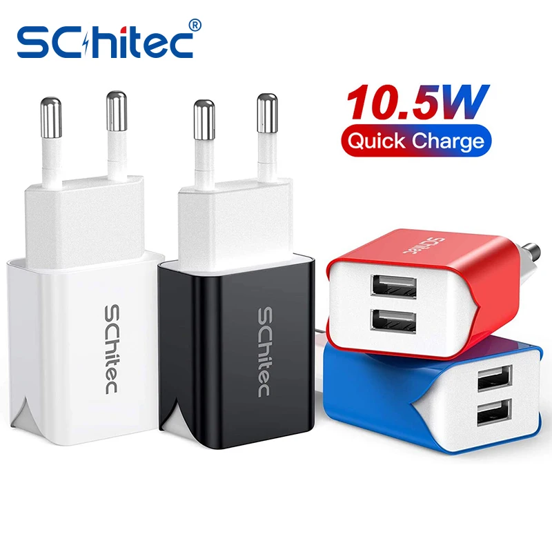 Schitec USB Charger 5V 2.1A Fast USB Wall Charger EU Adapter for IPhone X 7 8 IPad Samsung S9 S8 Xiaomi Mi8 Mobile Phone Charger
Schitec USB Charger 5V 2.1A Fast USB Wall Charger EU Adapter for IPhone X 7 8 IPad Samsung S9 S8 Xiaomi Mi8 Mobile Phone Charger