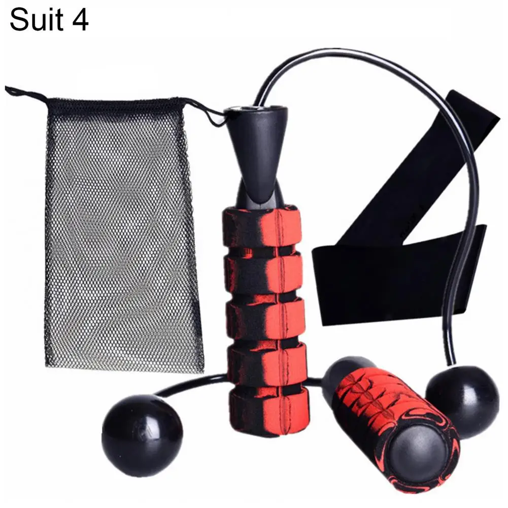 4Pcs Ropeless Skipping Rope Weighted 360 Degrees Rotation Gradient Black Red B Bearing Small Ball Cordless Jump Rope for Fitness
4Pcs Ropeless Skipping Rope Weighted 360 Degrees Rotation Gradient Black Red B Bearing Small Ball Cordless Jump Rope for Fitness