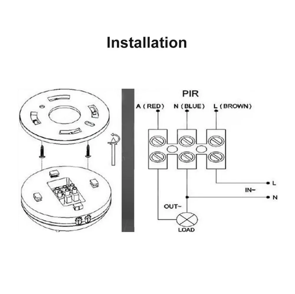 12V Infrared PIR Motion Sensor Switch with Time Delay 360 Degree Cone Angle Detecting Induction Sensor For LED Ceiling Light Hot
12V Infrared PIR Motion Sensor Switch with Time Delay 360 Degree Cone Angle Detecting Induction Sensor For LED Ceiling Light Hot