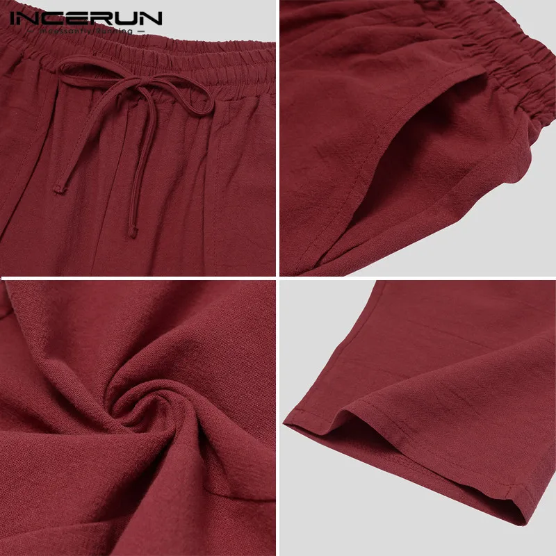 Cotton Casual Pants Men 2021 Solid Color Drawstring Joggers Loose Mens Harem Pants Vintage Streetwear Pockets Trousers INCERUN
Cotton Casual Pants Men 2021 Solid Color Drawstring Joggers Loose Mens Harem Pants Vintage Streetwear Pockets Trousers INCERUN