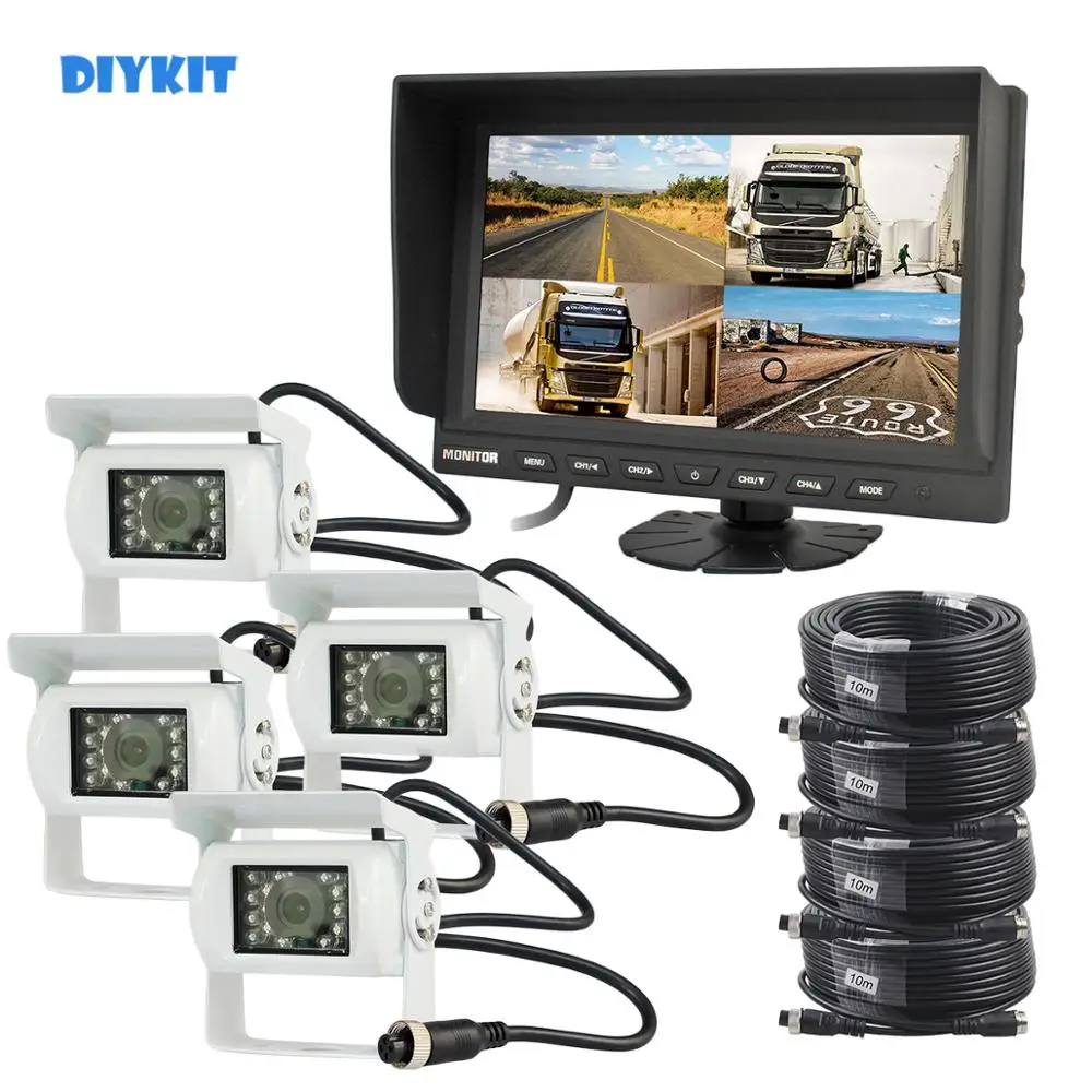 Автомобильный монитор DIYKIT 9 ", Сплит, четырехъядерный + 4 x CCD ИК, камера ночного видения, камера заднего вида для автомобиля, грузовика, шины, ка...
Автомобильный монитор DIYKIT 9 ", Сплит, четырехъядерный + 4 x CCD ИК, камера ночного видения, камера заднего вида для автомобиля, грузовика, шины, ка...