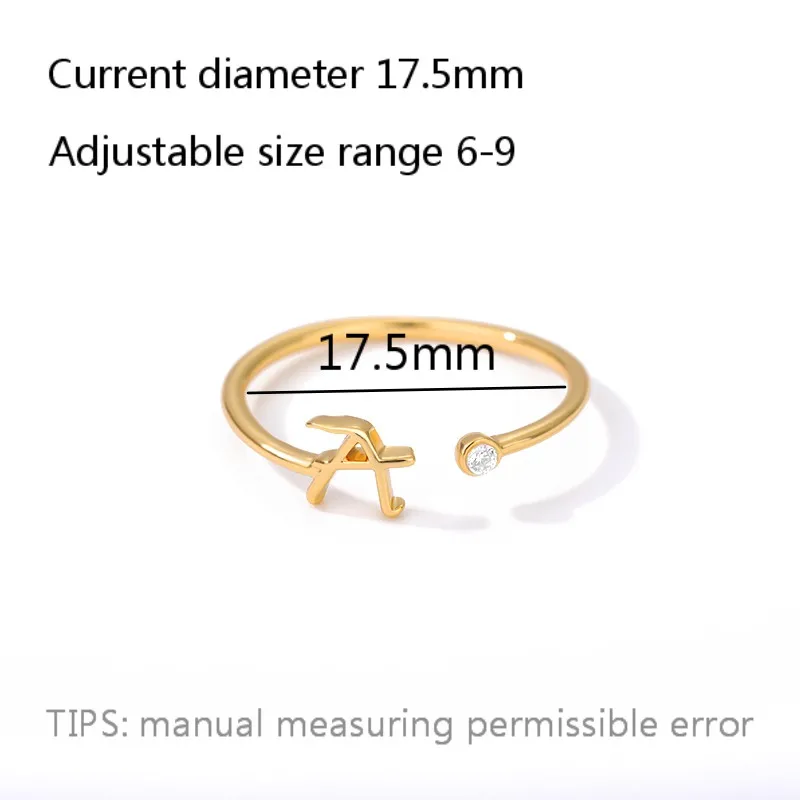 Minimalist Silver Color A-Z Letter Initial Rings For Women Men Stainless Steel Adjustable Wedding Ring Couple Jewelry Wholesale
Minimalist Silver Color A-Z Letter Initial Rings For Women Men Stainless Steel Adjustable Wedding Ring Couple Jewelry Wholesale