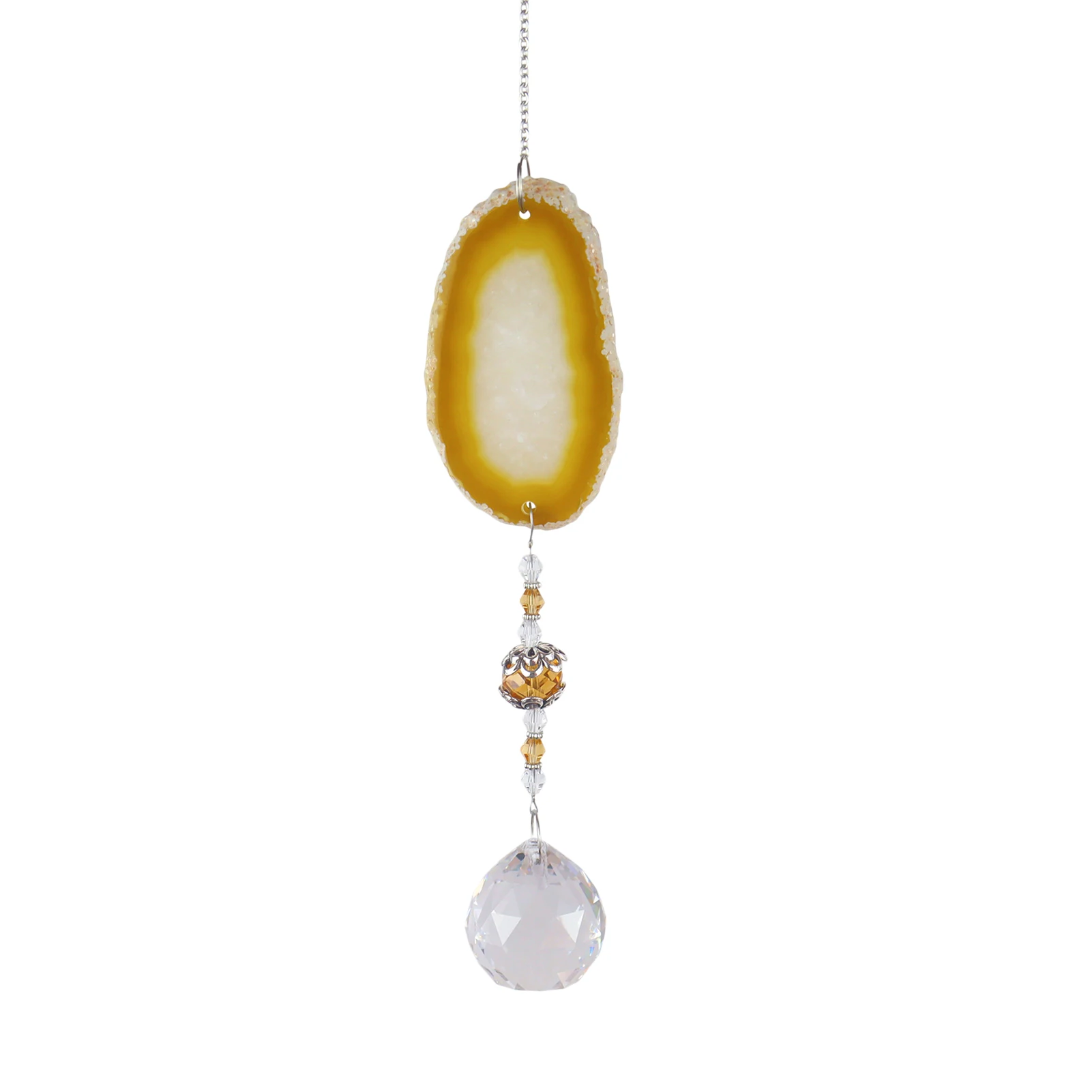 Crystal Wind Chime Agate Stone Handmade Hanging Pendant Sun Catchers WindChimes Ornament For Curtain Window Home Garden Decor
Crystal Wind Chime Agate Stone Handmade Hanging Pendant Sun Catchers WindChimes Ornament For Curtain Window Home Garden Decor
