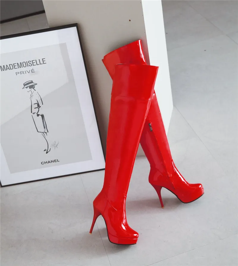 ESRFIYFE 2020 Women High Heels Tall Boots Sexy Patent Leather Platform High Heeled Over The Knee Boots Ladies Pole Dancing Boots
ESRFIYFE 2020 Women High Heels Tall Boots Sexy Patent Leather Platform High Heeled Over The Knee Boots Ladies Pole Dancing Boots