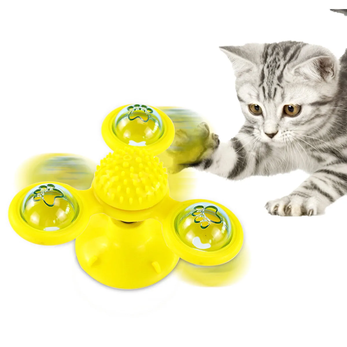 3-Headed Windmill Cat Toys Turnable Interactive Pet Toy with Suction Cup Perfect Gift Choice for Pets
3-Headed Windmill Cat Toys Turnable Interactive Pet Toy with Suction Cup Perfect Gift Choice for Pets