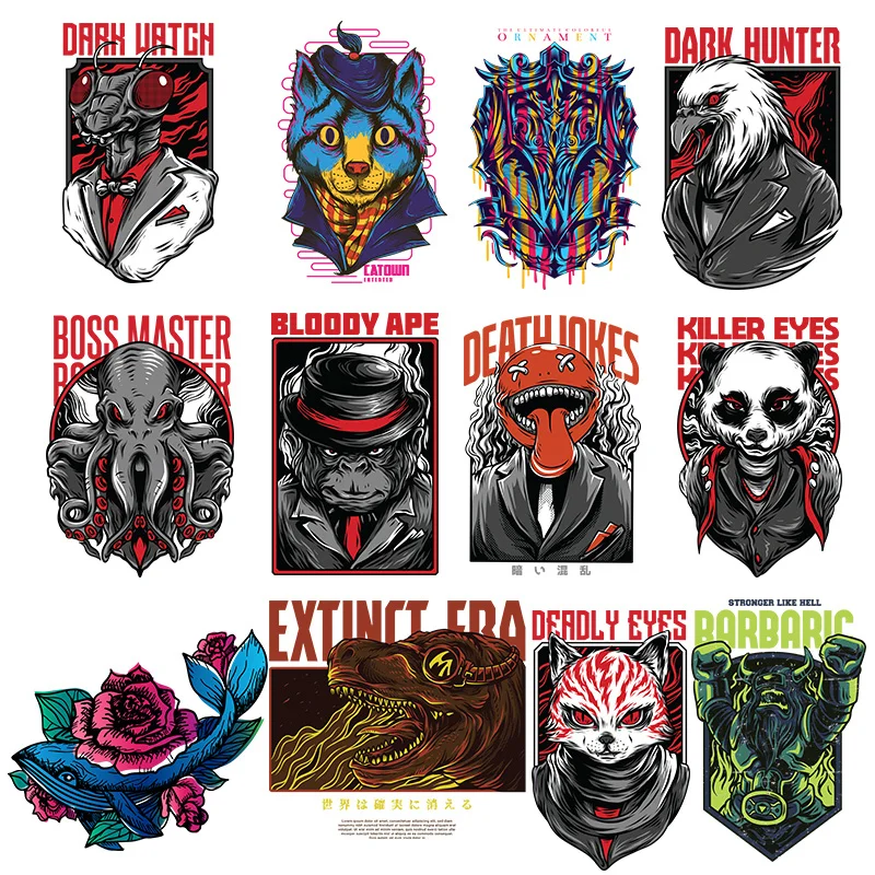 Hip Hop Skull Patches Iron On Transfers Eagle Cat Heat Transfers Punk Patch For Clothes Thermal Transfer Hot Vinyl Iron Stickers
Hip Hop Skull Patches Iron On Transfers Eagle Cat Heat Transfers Punk Patch For Clothes Thermal Transfer Hot Vinyl Iron Stickers