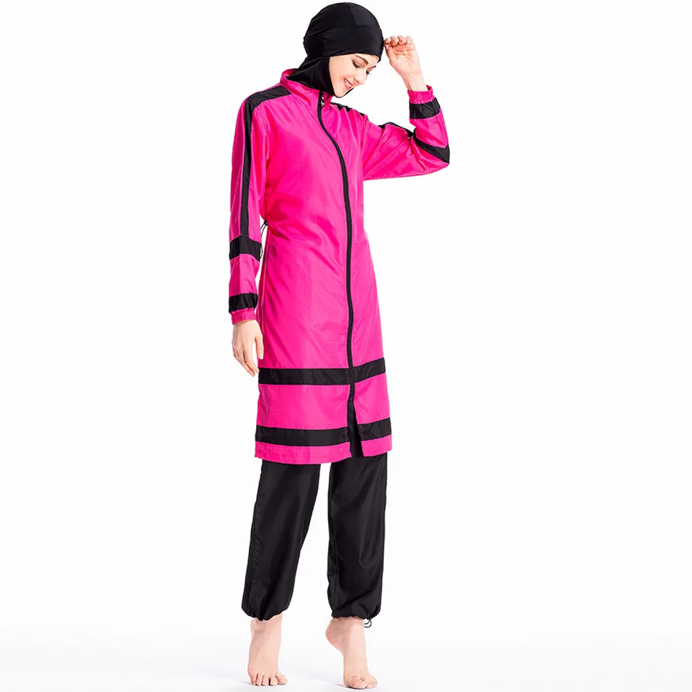 TaoBo 4XL Muslim Swimsuit for Women with Hat Southeast Asian Nationality Conservative Three-piece Sportswear Full Swimming Suit | Спорт и