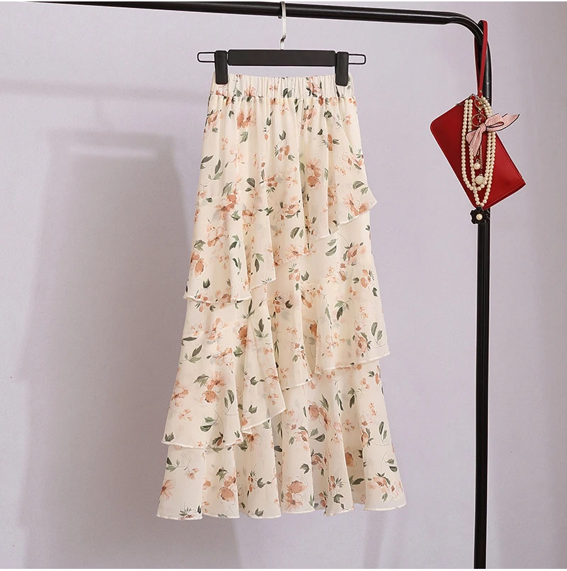 Шифоновая юбка с цветочным принтом, модная длинная юбка-трапеция с оборками, Женская Повседневная универсальная юбка с высокой талией, весн...
Шифоновая юбка с цветочным принтом, модная длинная юбка-трапеция с оборками, Женская Повседневная универсальная юбка с высокой талией, весн...