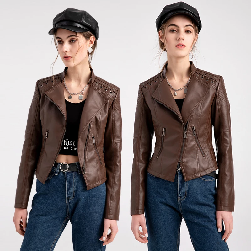 HI-FASHION Kroean New Woman Leather Slim PU Zipper Jacket 2022 Autumn Winter Female Keep Warm Stand-up Collar Casual Outwear
HI-FASHION Kroean New Woman Leather Slim PU Zipper Jacket 2022 Autumn Winter Female Keep Warm Stand-up Collar Casual Outwear