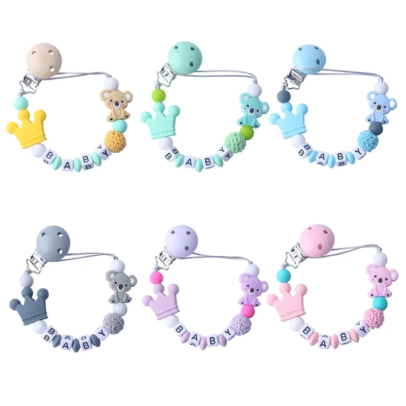 Funny Pacifier Chain DIY Silicone Baby Pacifier Clips Koala Holder For Baby Shower Gift BPA Free
Funny Pacifier Chain DIY Silicone Baby Pacifier Clips Koala Holder For Baby Shower Gift BPA Free