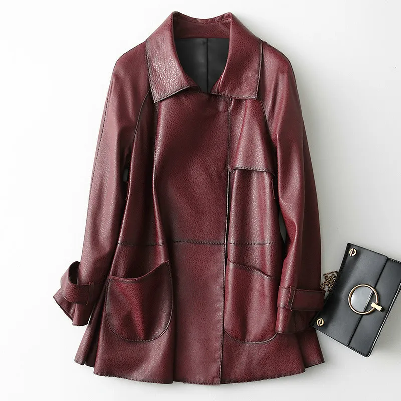 2020 New Genuine Leather Jacket Women Spring Autumn Jackets Long Slim 100% Real Sheepskin Coat Streetwear Female 29054
2020 New Genuine Leather Jacket Women Spring Autumn Jackets Long Slim 100% Real Sheepskin Coat Streetwear Female 29054
