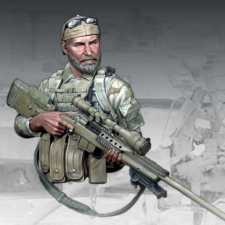 1/10 Resin Model Bust GK Devil of Ramadi - Navy SEAL Sniper Military theme Unassembled and unpainted kit
1/10 Resin Model Bust GK Devil of Ramadi - Navy SEAL Sniper Military theme Unassembled and unpainted kit