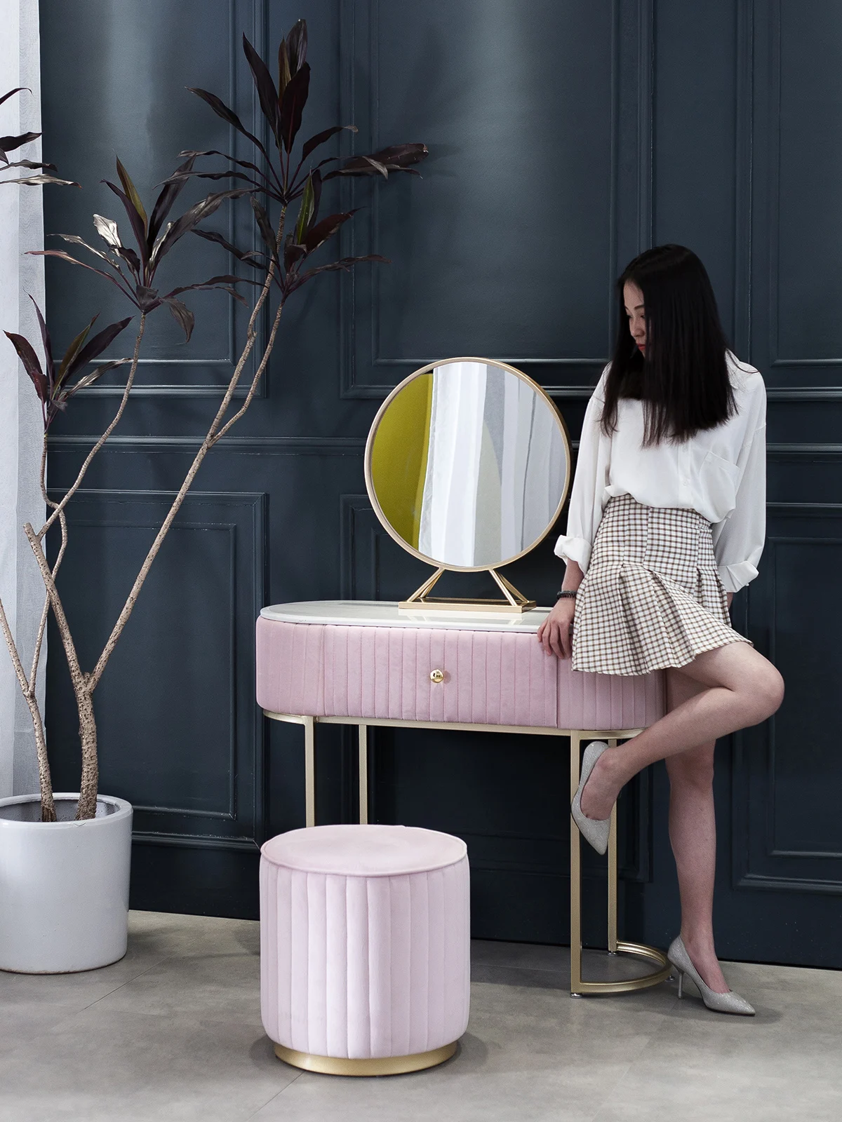 Туалетный столик для спальни, 80 см, Малый, освещение для квартиры 
Туалетный столик для спальни, 80 см, Малый, освещение для квартиры