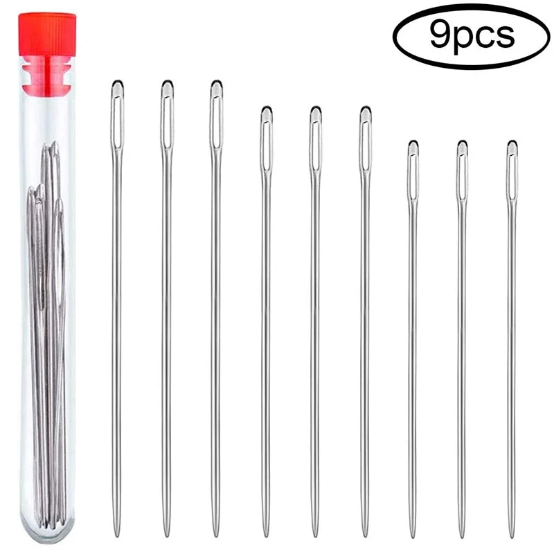 LMDZ 9 PCS Large Eye Stitching Needles Hand Sewing Needles Sewing Stitch Needle Fabric Cross Stitch Needles with Sewing Bottle
LMDZ 9 PCS Large Eye Stitching Needles Hand Sewing Needles Sewing Stitch Needle Fabric Cross Stitch Needles with Sewing Bottle